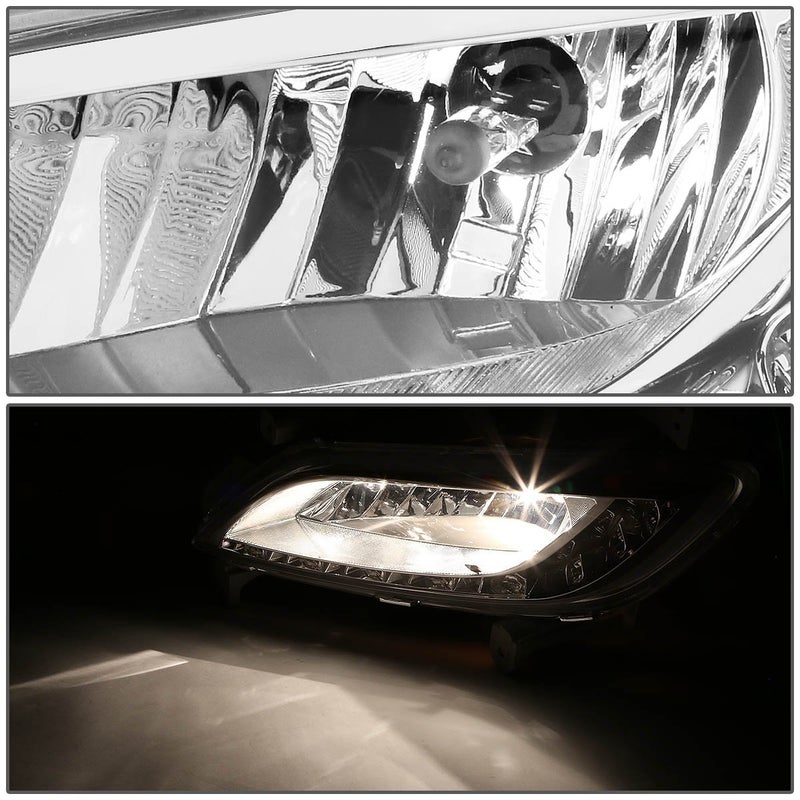 DNA MOTORING FL-HV12-LED-CH Front Bumper LED Fog Light Driver & Passenger Side Enhance visibility [Compatible with 2012-2016 Veloster] - Image 4